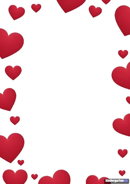 Red Heart Border Frame