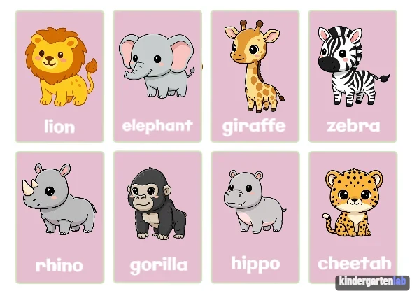 Safari Friends – Wild Animal Learning Cards