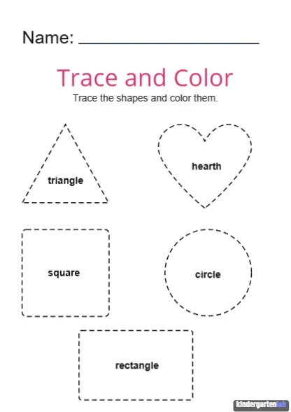 Tracing Shapes Worksheet