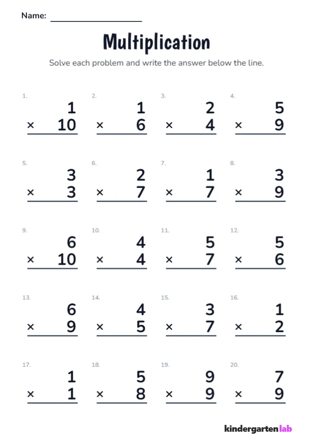 Basic Operations Math Preview printable worksheet