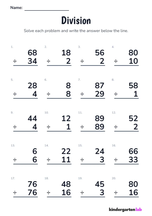 Basic Operations Math Preview printable worksheet