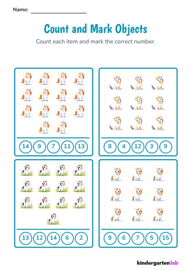 Count and Mark Objects: Standing, Sitting, Happy