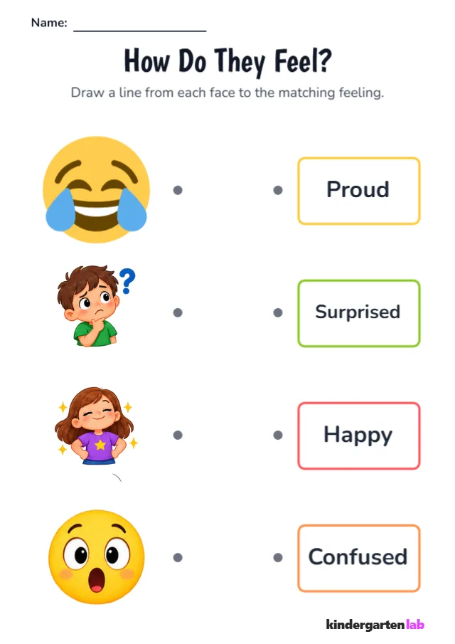 Emotions Match: Happy, Confused, Proud