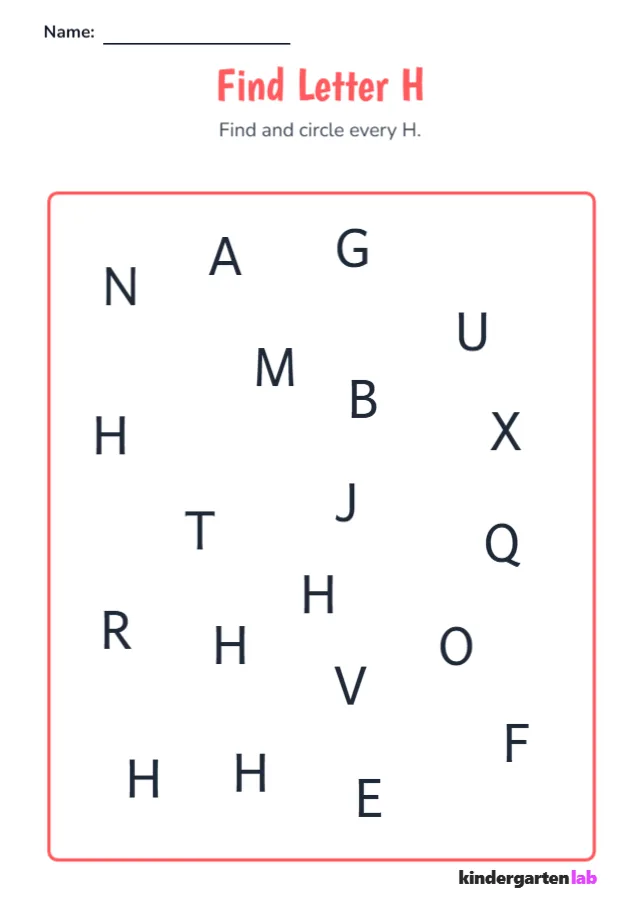 Find Letter H