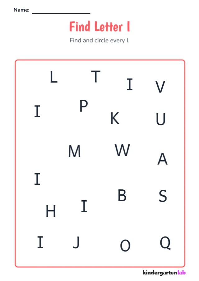 Find Letter I