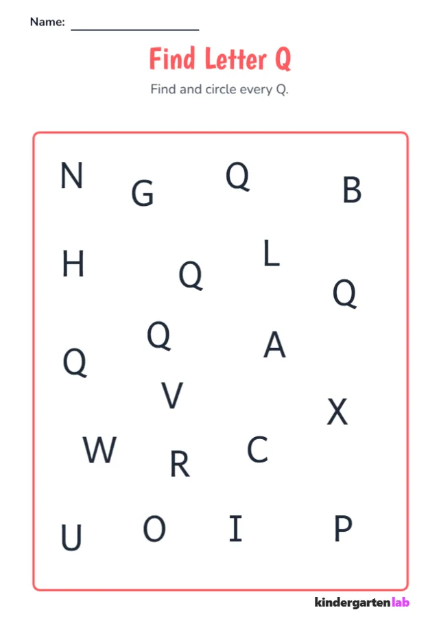 Find Letter Q