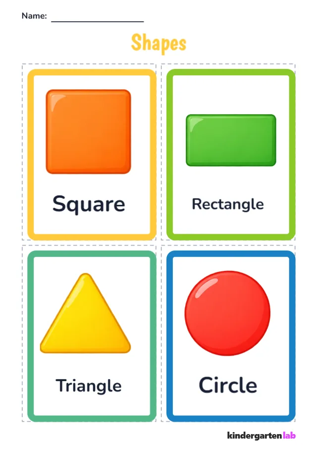 Flashcards: Square, Rectangle, Triangle