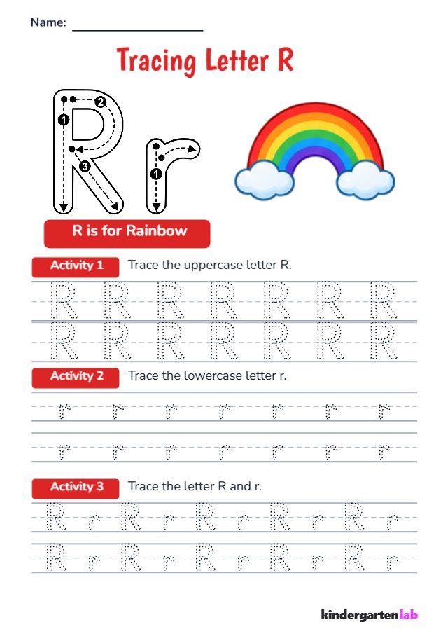 Letter Tracing: Rainbow, Education