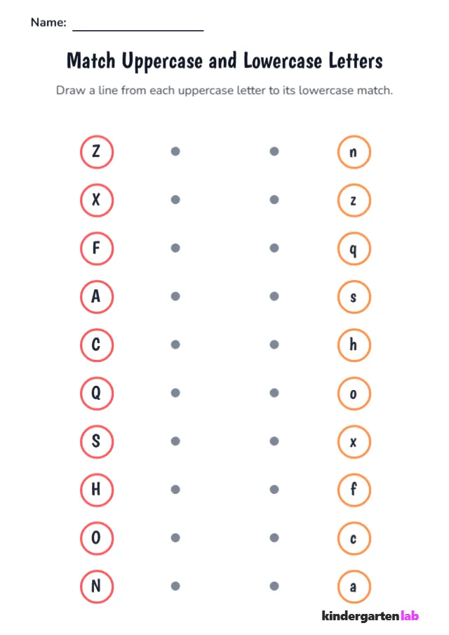 Match Uppercase and Lowercase Letters Preview