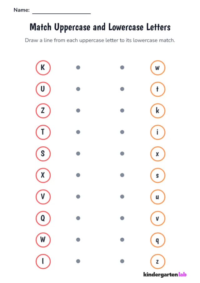 Match Uppercase and Lowercase Letters Preview