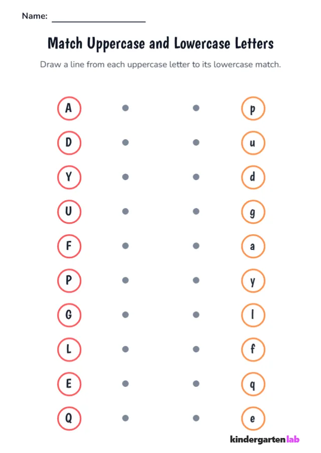 Match Uppercase and Lowercase Letters Preview