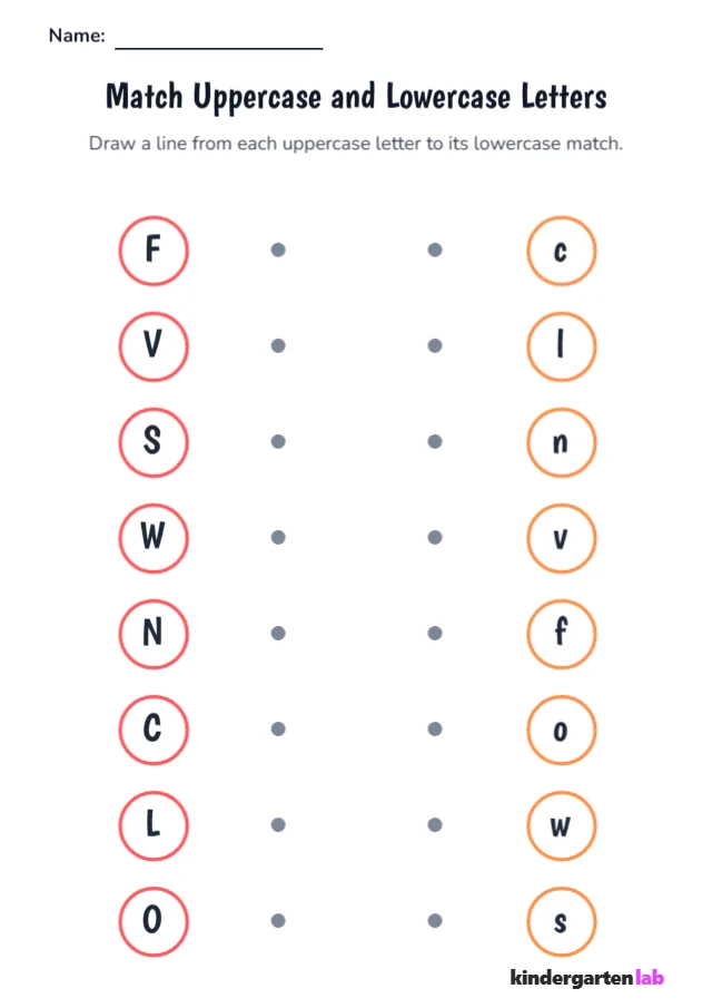 Match Uppercase and Lowercase Letters Preview