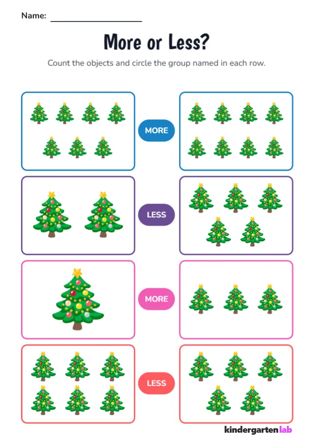 More / Less: Christmas Tree