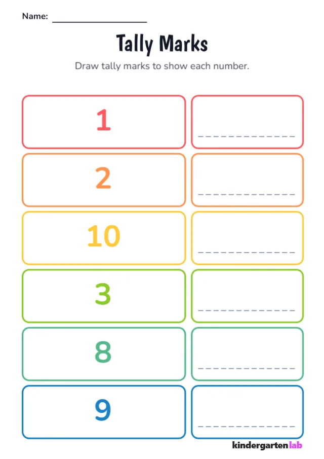Tally Marks 1-10